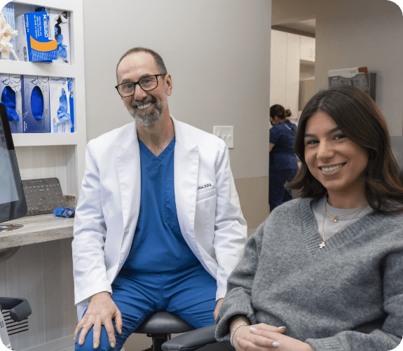 smiling Dr. Kics with Patient